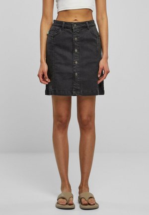 Urban Classics STRETCH BUTTON - Minirok - black washed