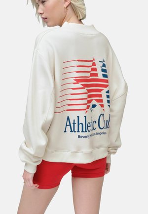 Next BACK GRAPHIC PRINT POPPER NECKLINE LONG SLEEVE - Collegepaita - ecru/red/blue