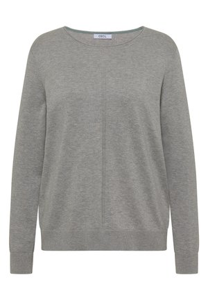 Cecil, BASIC PULLOVER MIT RUNDHALS IN UNIFARBE - Pullover - mineral grey melange