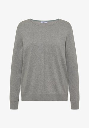 Cecil, BASIC PULLOVER MIT RUNDHALS IN UNIFARBE - Pullover - mineral grey melange