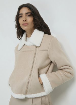 Calliope MONTONE - Kunstlederjacke - beige