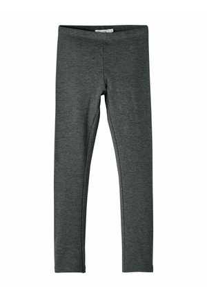 NKFDAVINA SOLID SWE BRU N NOOS - Legging (type pantalon) - dark grey melange