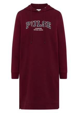 Cecil, KNIELANGES SWEATKLEID MIT KAPUZE - Robe survêtement - red wine