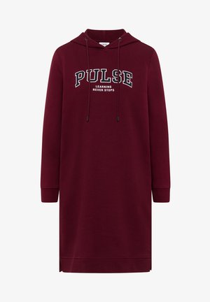 Cecil, KNIELANGES SWEATKLEID MIT KAPUZE - Robe survêtement - red wine