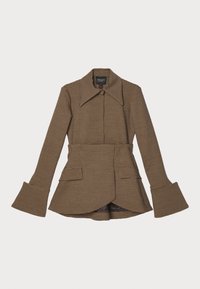FITTED WITH BASQUE DETAIL - Palaidinė - brown