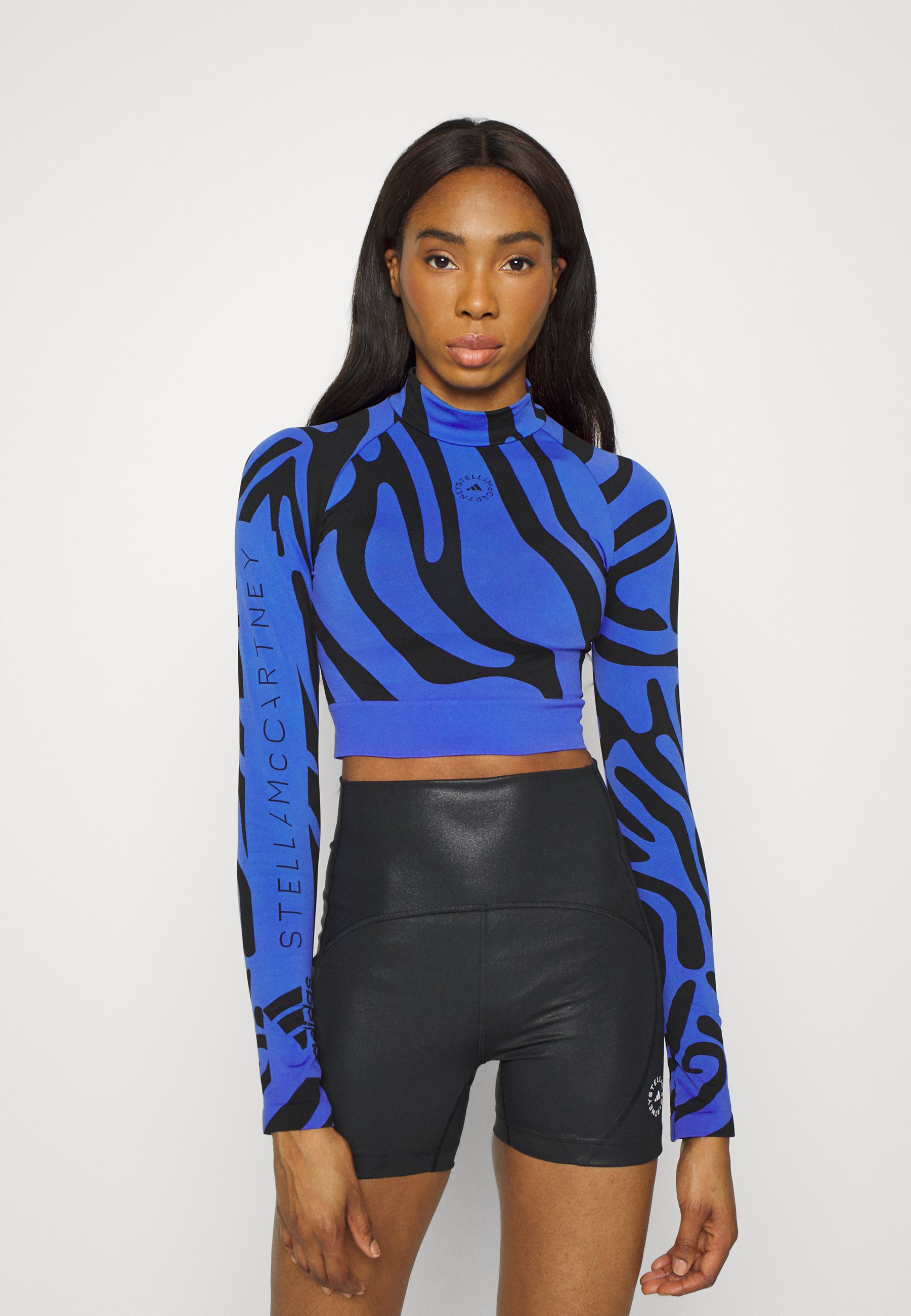 adidas by Stella McCartney CROP - Camiseta de manga larga - bold  blue/black/azul - Zalando.es