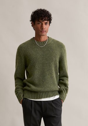 PULLOVER LONGSLEEVE CREW NECK - Strickpullover - swamp green