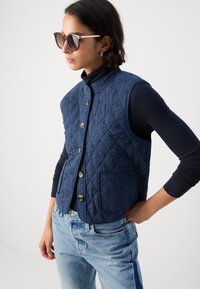 Lollys Laundry VEST - Strukirani kaput - blue