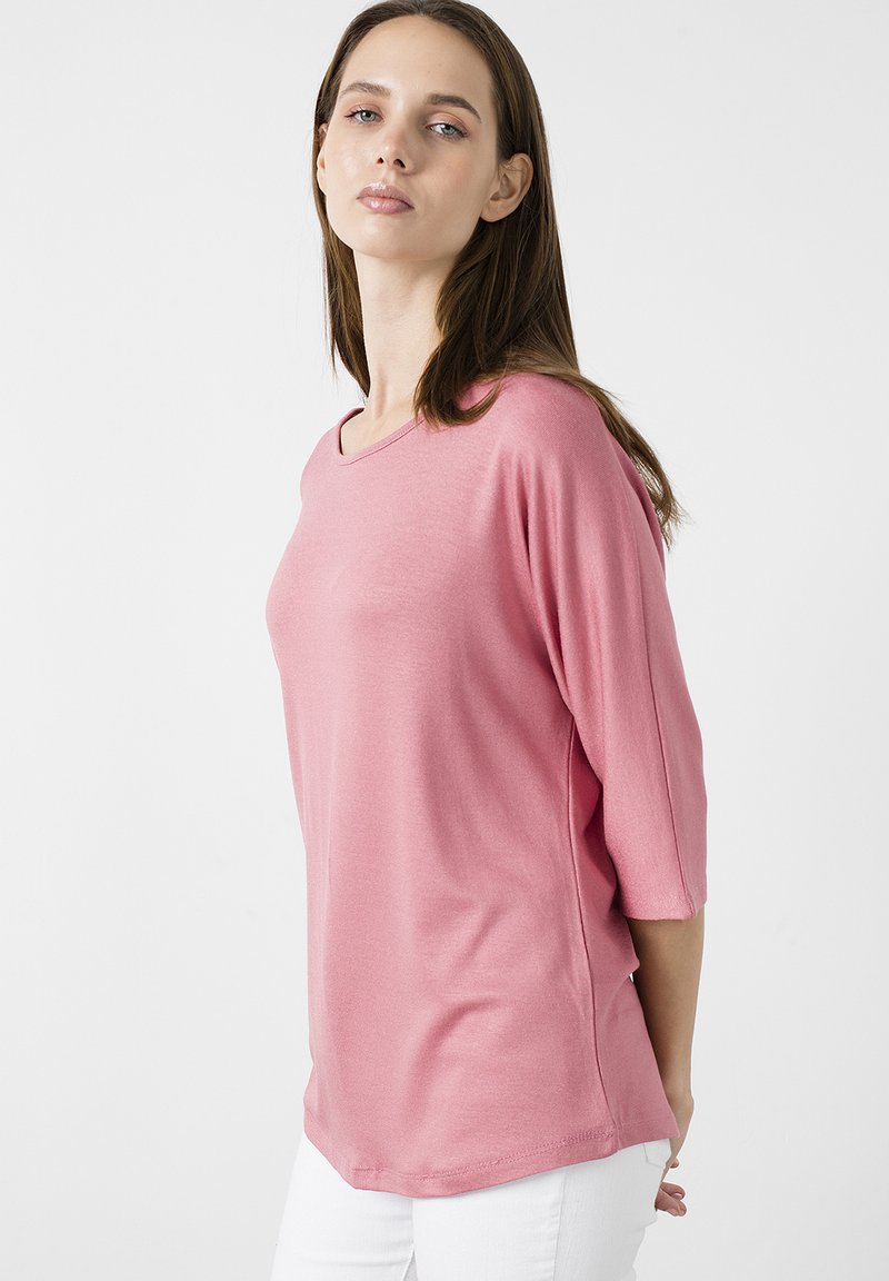LELA CREW NECK BASIC - Langærmet T-shirt - rose