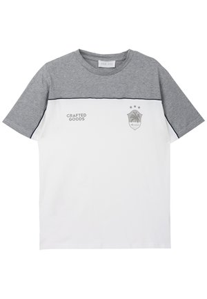 Pier One Print T-shirt - grey/ecru