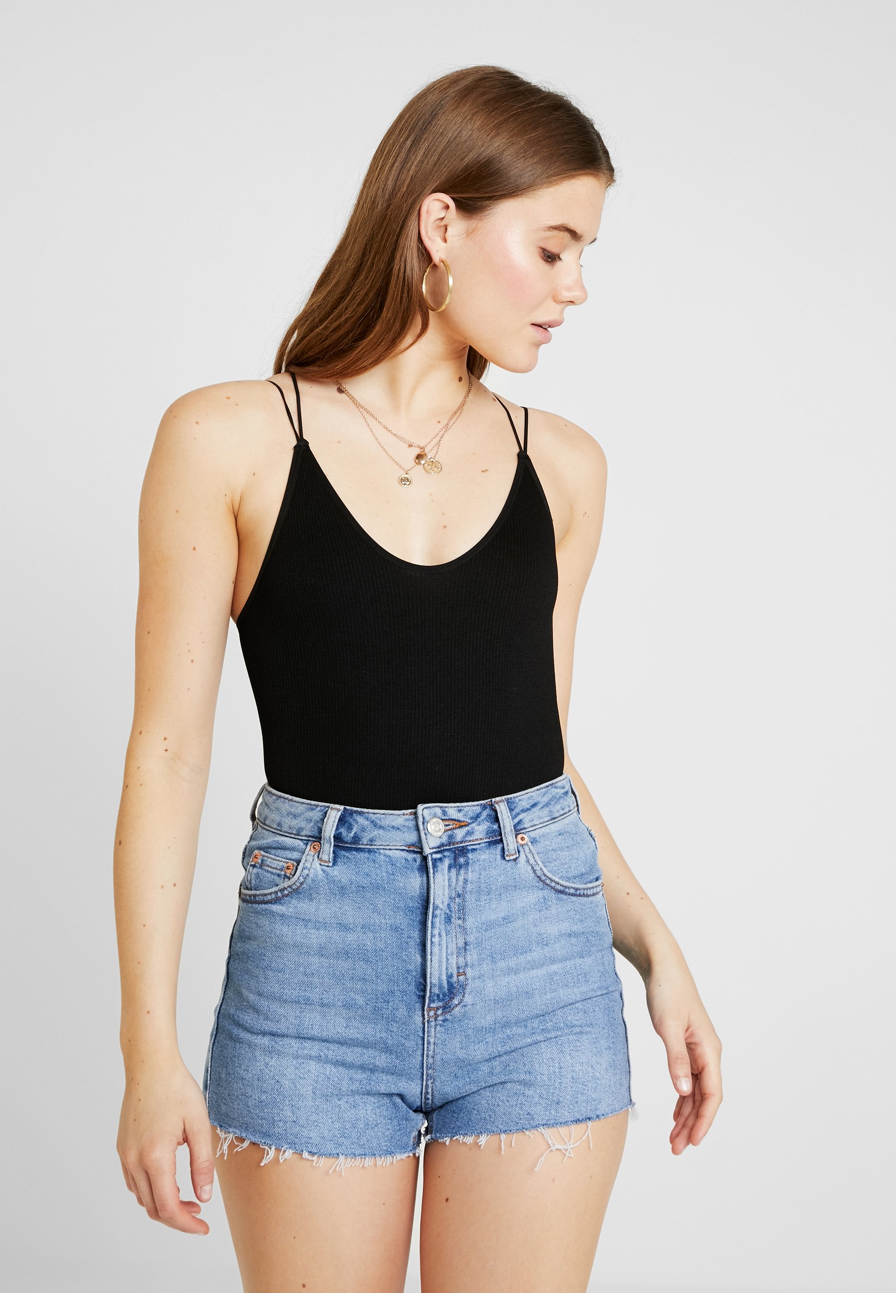 BDG Urban Outfitters THONG STRAPPY BACK BODYSUIT Topper BDG Urban Outfitters THONG BUNGEE STRAP BODYSUIT - Topper - black
