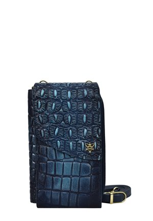 Telefoonhoesje - croc embossed sapphire