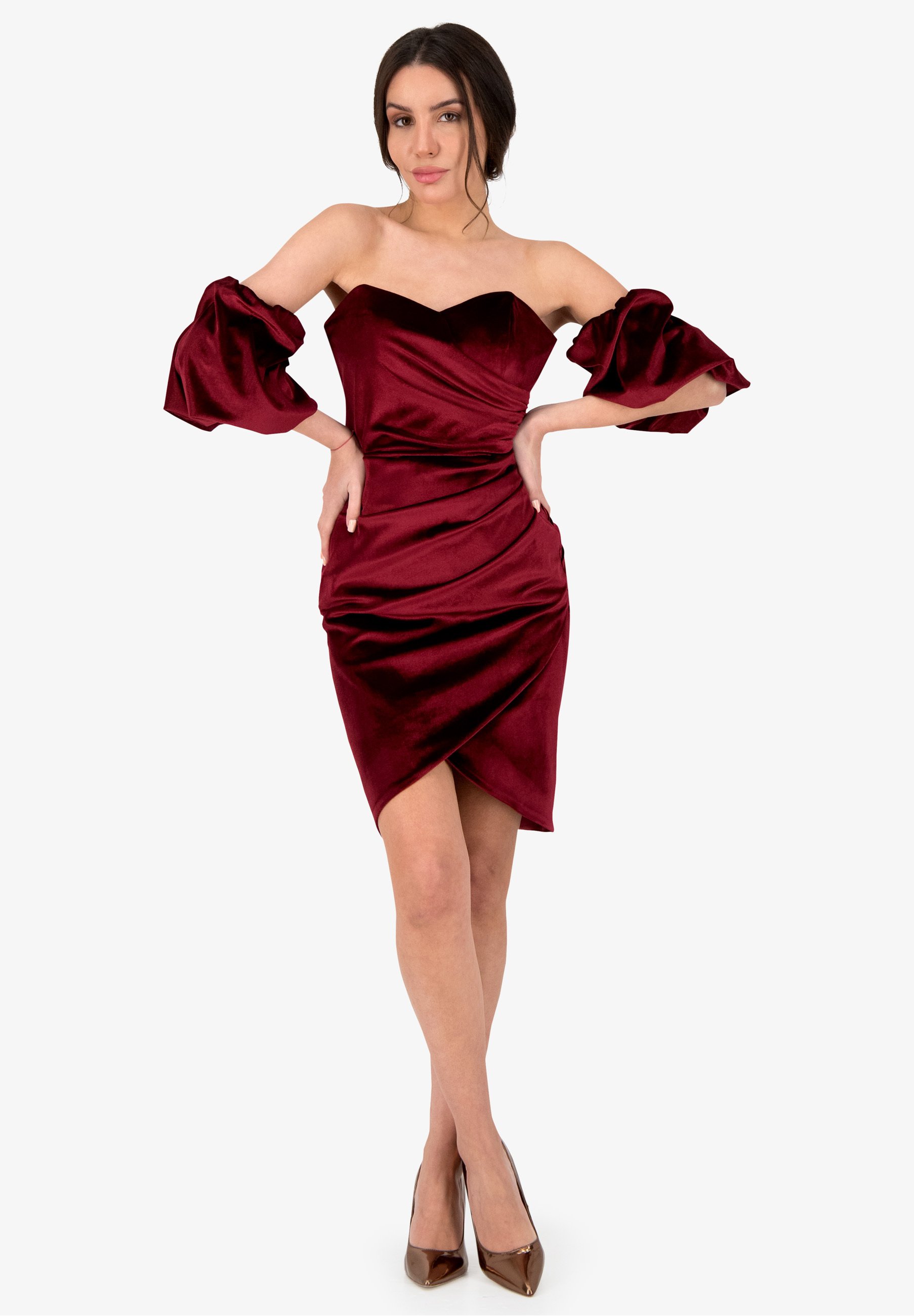 Prestije CARMENTRÄGERN - Vestito elegante - bordeaux - Zalando