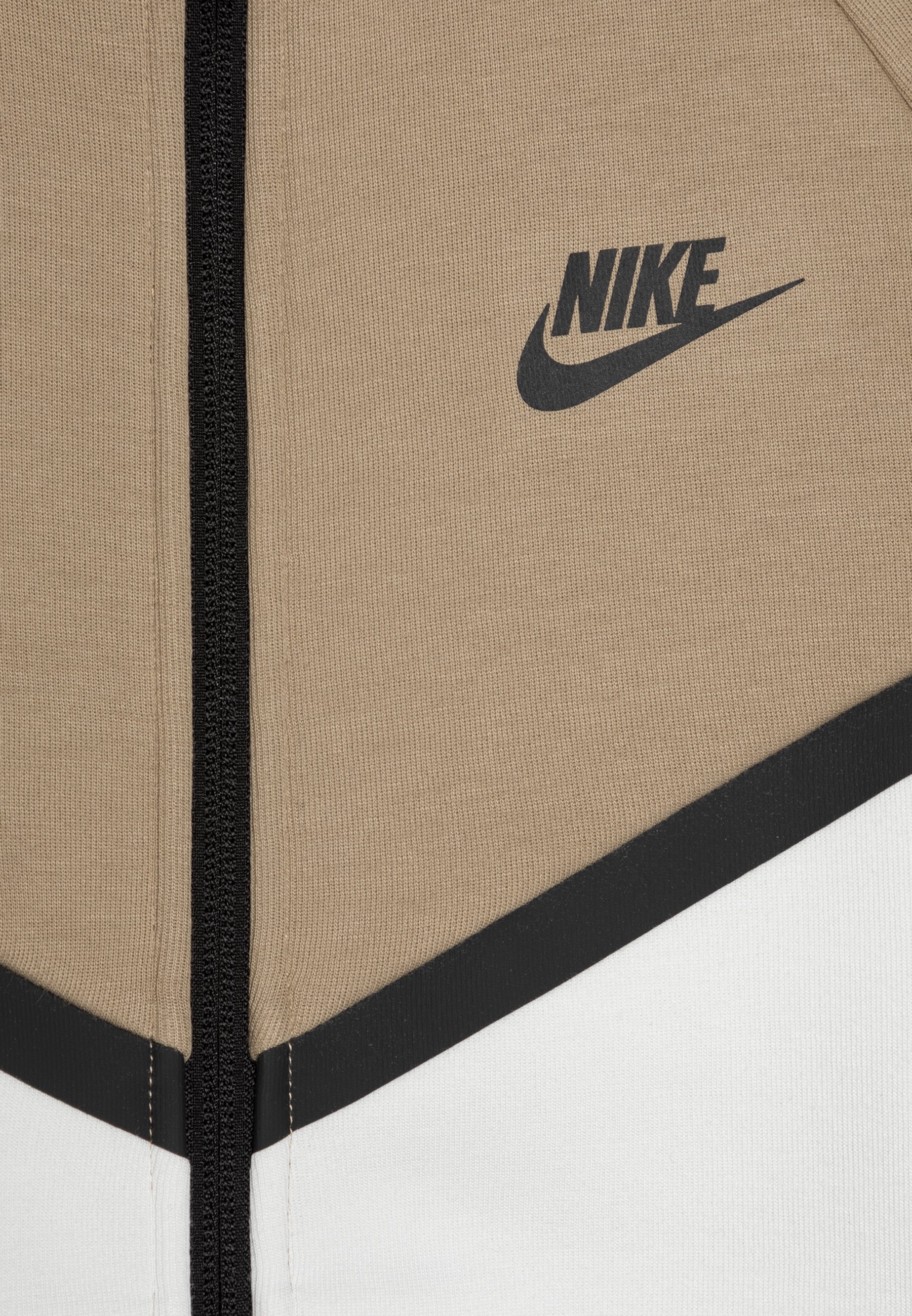 nike tech fleece brown and white