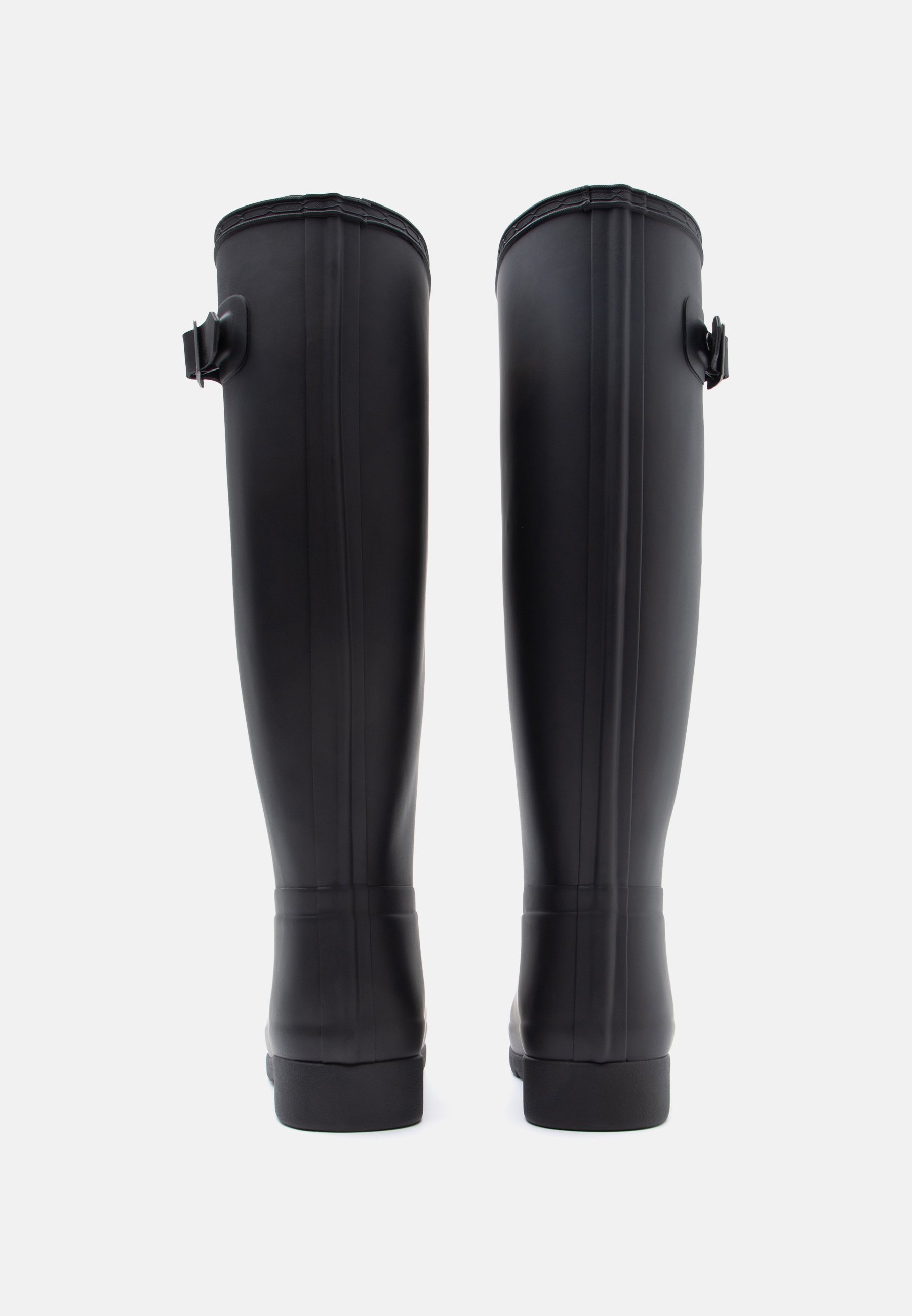 靴 HUNTER ORIGINAL REFINED TALL BOOTS Hunter Footwear Women's Refined Tall Rain Boot, Black, 7