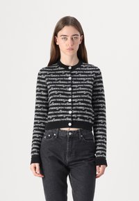 Tommy Jeans SCRIPT - Cardigan - black hybrid