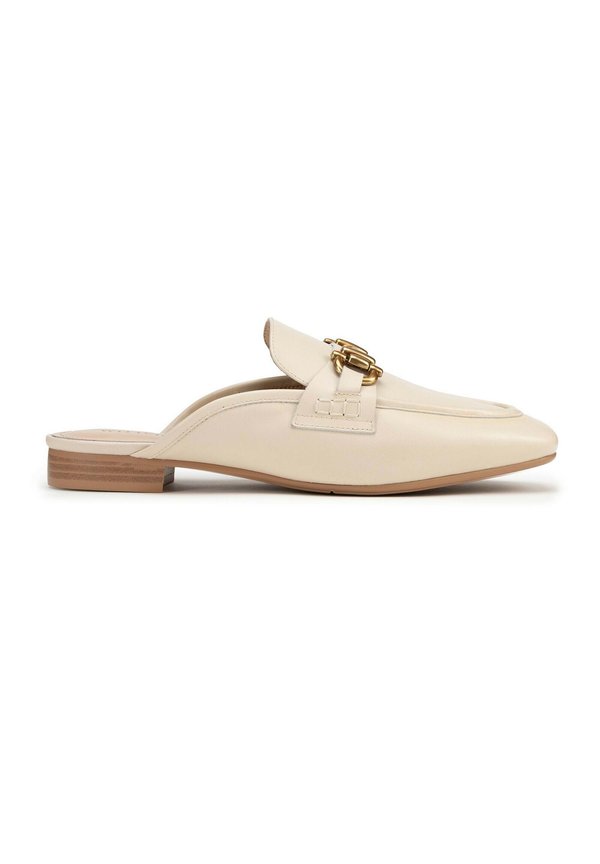Pantolette flach - beige
