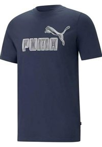 Puma GRAPHICS  NO. 1 LOGO - T-shirt con stampa - blu