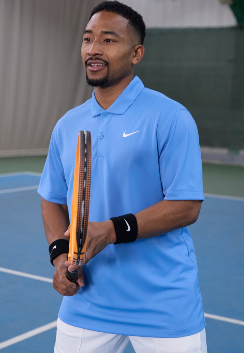 Nike Performance SOLID - Poloshirts - blue beyond/white
