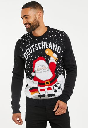 XMAS WM FAN PULLOVER - Strickpullover - black