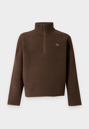 Lacoste, SH8648_056 UNISEX - Поларен пуловер - mocha