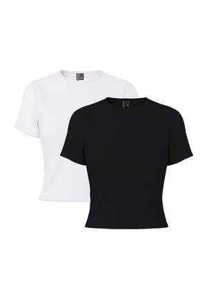 PCAMELIA BABY TEE 2 PACK - T-shirts - black/bright white