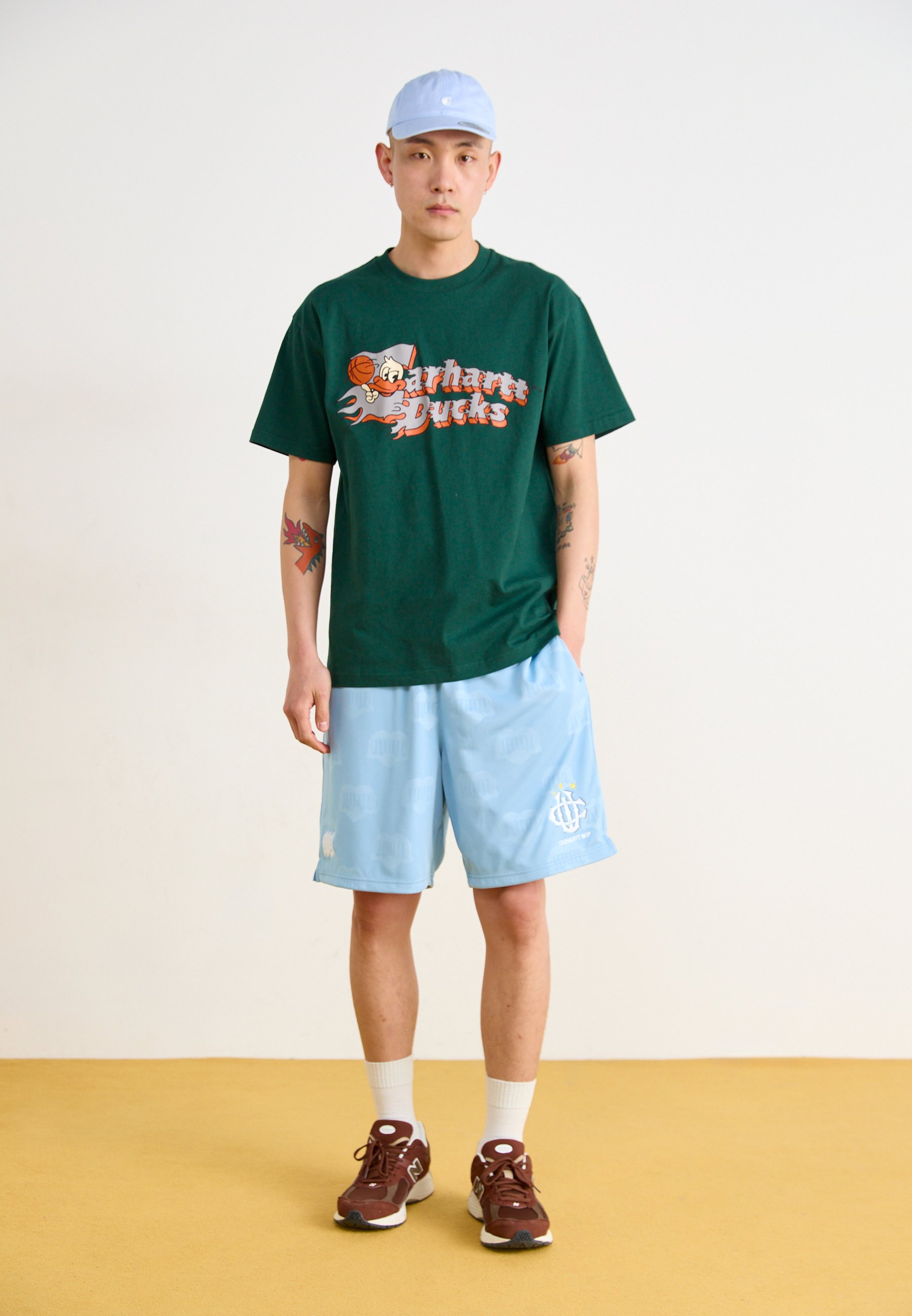 ★ドイツ発*carhartt WIP*新作*Flaming Ducks Tシャツ/GH★ Carhartt WIP S/S Flaming Ducks T-Shirt, White | Boutique en
