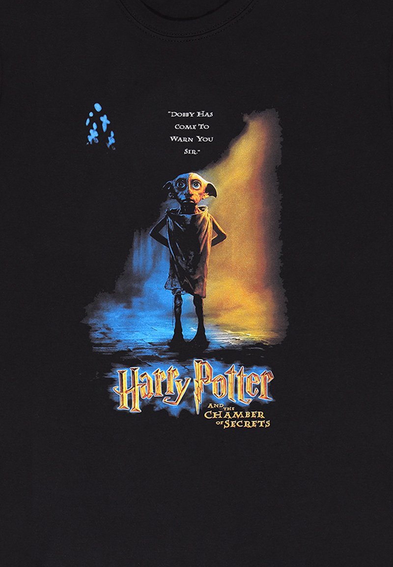 Harry Potter Dobby Baseball T-Shirt - Officially Licensed 3/4 Sleeve, XX-Large Black