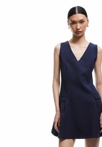 Koton V-NECK - Vestido informal - dark blue