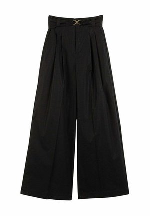 TWINSET, PANTALONE AMPIO - Pantaloni - nero