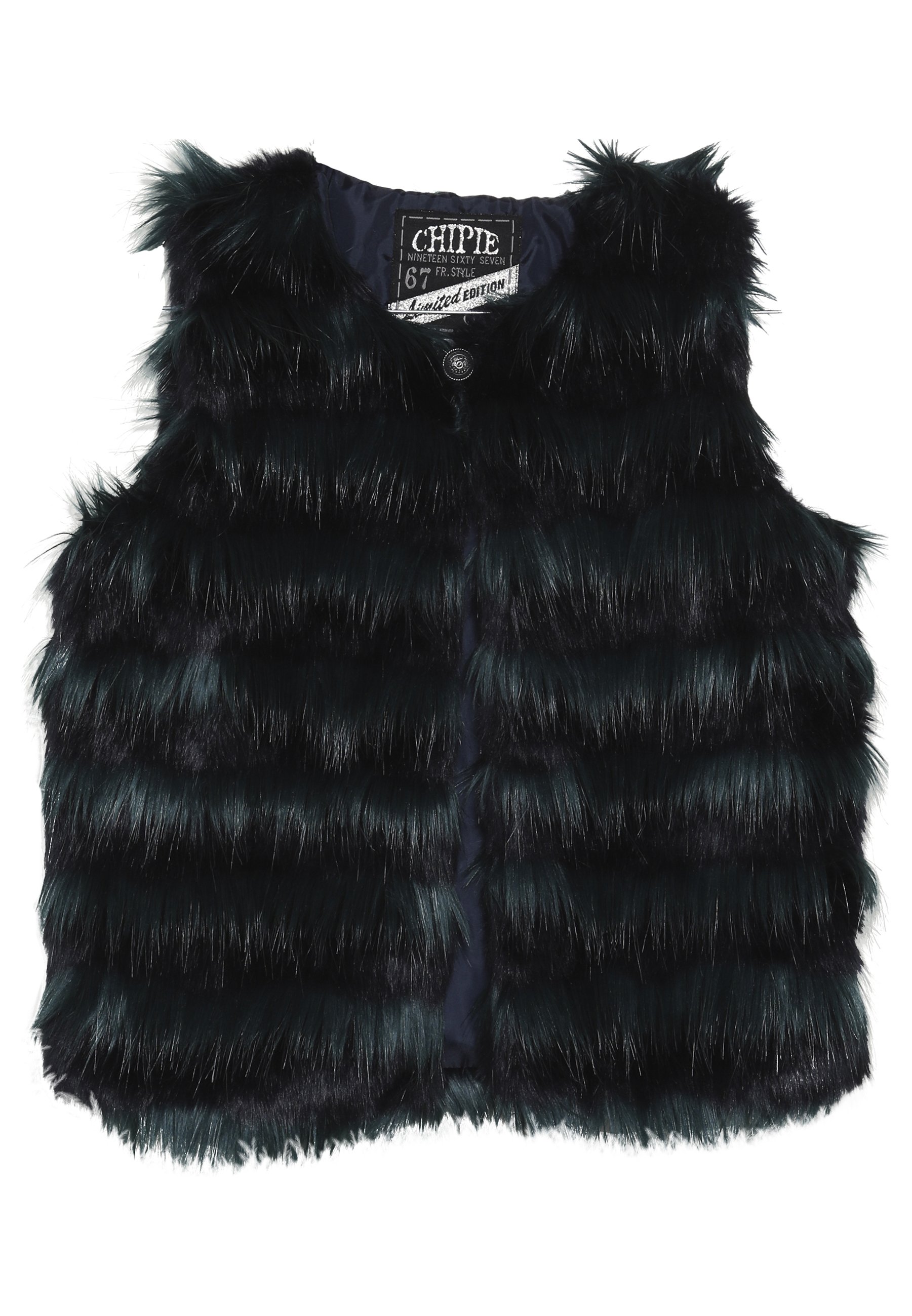 Chipie GILET FAKE FUR Bodywarmer blue petrolBlauw Chipie Trui blue petrol Zalando.nl