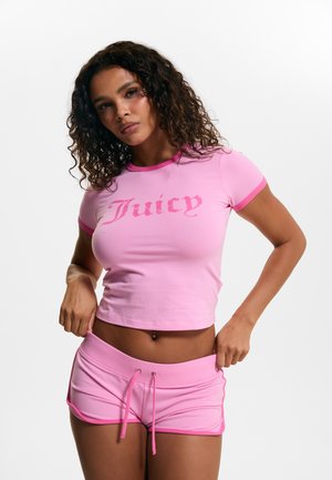 Juicy Couture CONTRAST BOOTY SHORT - Къси панталони - begonia pink