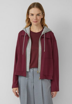 s.Oliver SWEATSHIRT - Sweat zippé - bordeaux