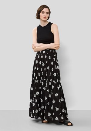 SALIHA - Maxi skirt - black