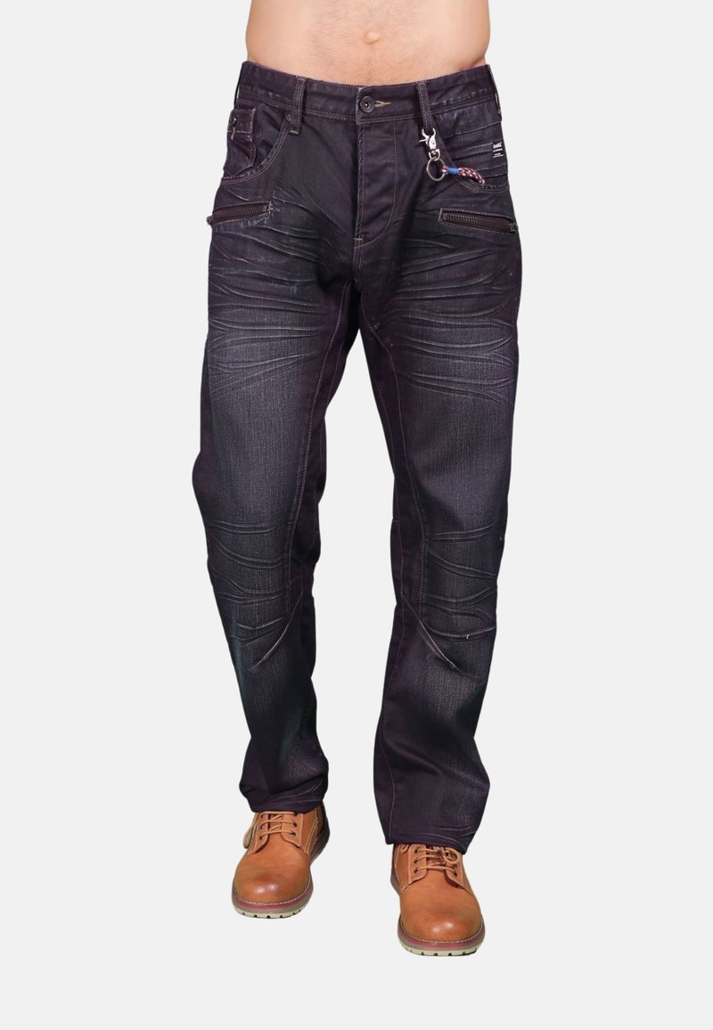 Koroshi WAXED Jeans Relaxed Fit azul osc dark blue/dunkelblau