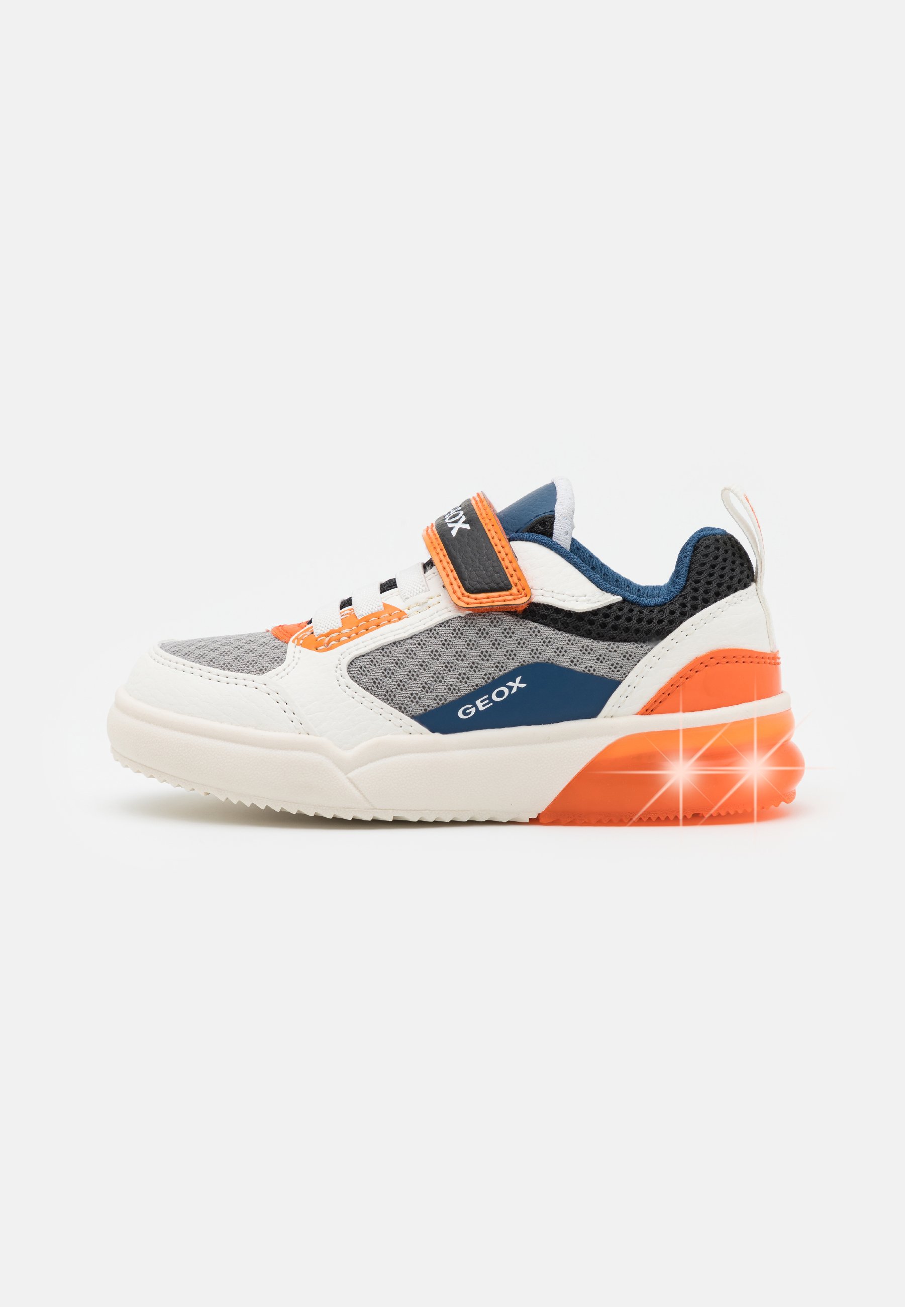 Geox GRAYJAY BOY - Sneakers laag - white/orange/wit - Zalando.be