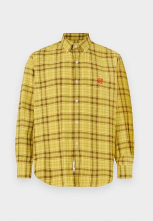 OVERDYED CLASSIC PLAID SHIRT UNISEX - Button-down blouse - yellow