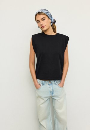 Stradivarius WITH PADDED SHOULDERS - Top - black