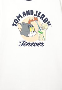 PULL&BEAR TOM & JERRY - Triko s potiskem - white