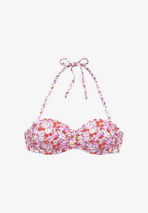 LASCANA, LASCANA BÜGEL-BANDEAU-BIKINI-TOP - Bikini-Top - rot-flieder
