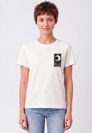 watapparel, TAROT THE MOON - T-shirt imprimé - off white