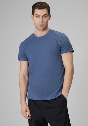 4F, 4F T-SHIRT REGULAR GŁADKI MĘSKI, granatowy