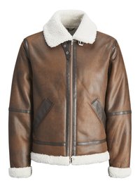 JORCOLE AVIATOR JACKET - Kunstnahast jakk - chocolate brown