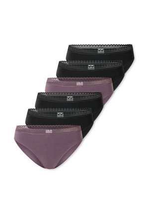 6ER PACK  - Slip - schwarz   lila