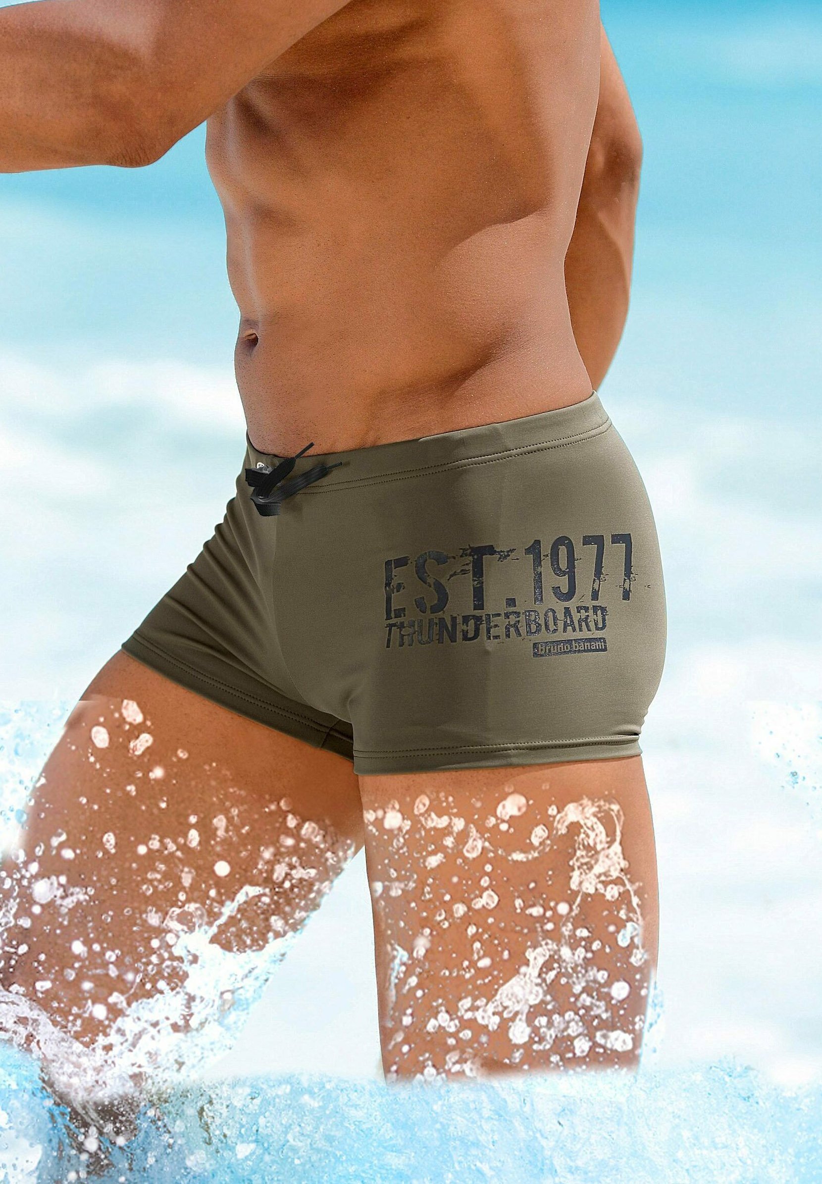 Herren-Badehose – 100 % Polyester, 17,8 Cm Schritt, Schnell Trocknend, Mit Netzfutter & 3 Taschen