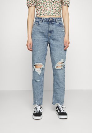 ONLJAGGER MOM LUX RAW - Jeans relaxed fit - light blue denim