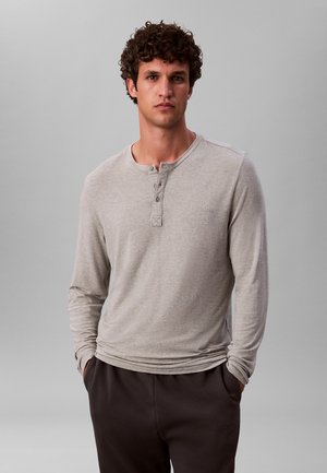 ULTRA SOFT HENLEY LOUNGE  - Nachtwäsche Shirt - b grey heather