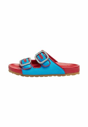 Slip-on sandaler - blue silk