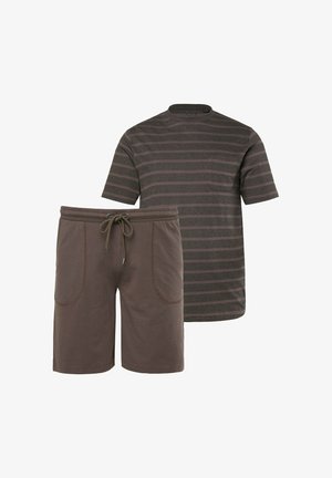 JP1880, TWO-PIECE, STRIPED SET - Nachtwäsche Set - hazelnut