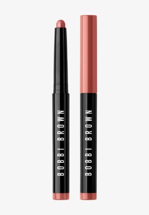 Bobbi Brown lipcrayon in zwarte behuizing; aan de ene kant bevindt zich de lipkleurpunt, de andere kant is een draaibare tube in een zachte roze tint.